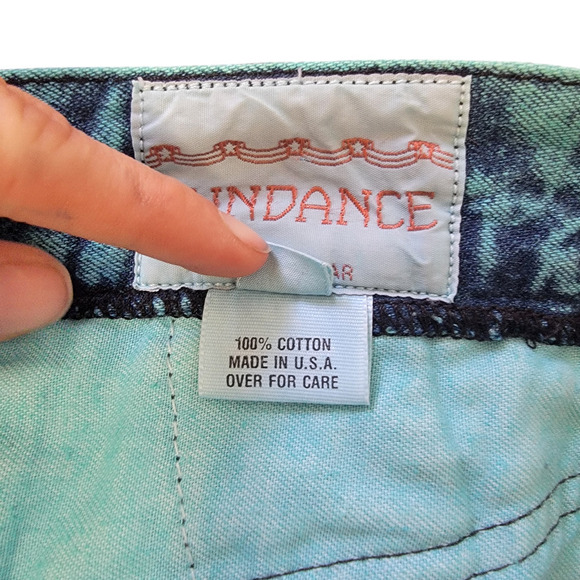 Vintage Teal Sundance 80's Acid Wash Denim Mom High Rise Pants Jeans Women's M - Picture 7 of 12